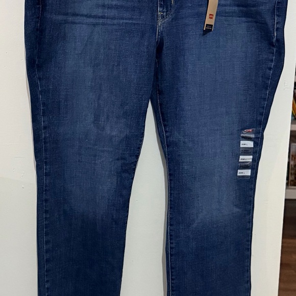 Levi's Dark Blue Straight Fit Jeans - Picture 2 of 7